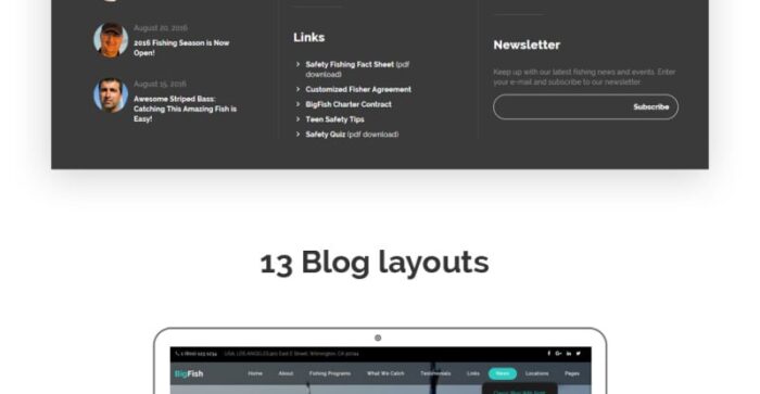 BigFish - Fishing Website Template - Features Image 7