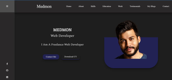 Medmon - Creative Portfolio HTML5 Template - Features Image 1