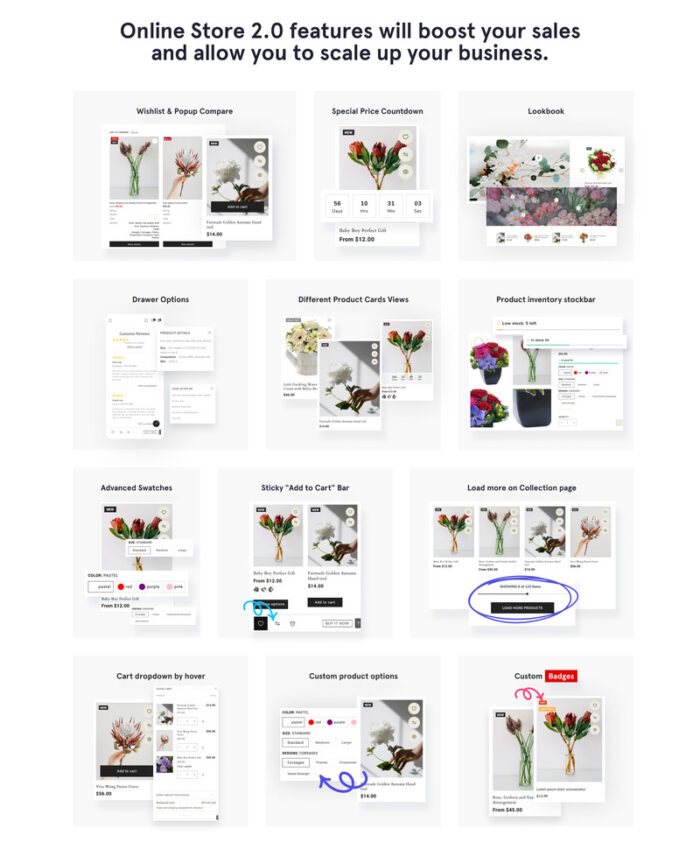 The Florist - Flower Shop Online Store 2.0 Shopify Theme - Features Image 3