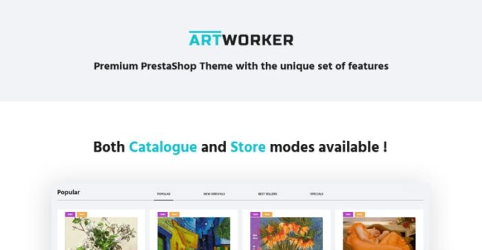 Artworker - Online Gallery & Artist Portfolio PrestaShop Theme - Features Image 1