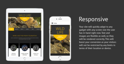 Wild Life Responsive Joomla Template - Features Image 1