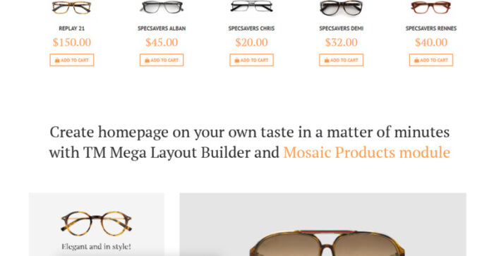 Glassini - Glasses Store Responsive PrestaShop Theme - Features Image 12