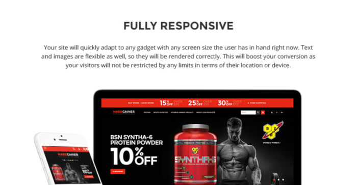 Hard Gainer - Sports Nutrition Store Responsive Magento Theme - Features Image 3