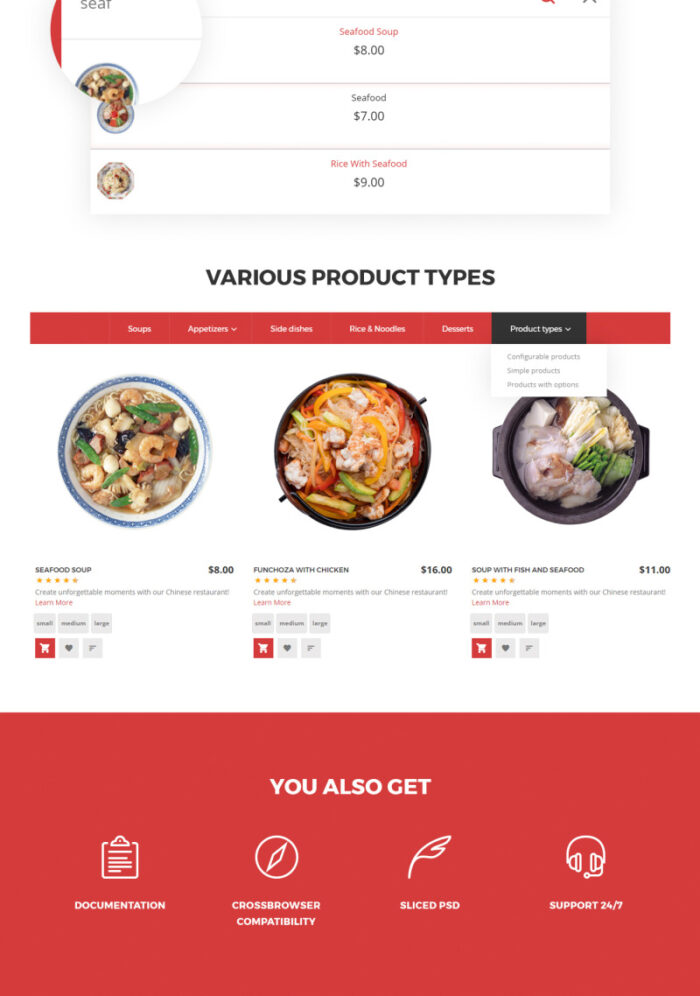 YangXin - Chinese Restaurant Magento Theme - Features Image 7