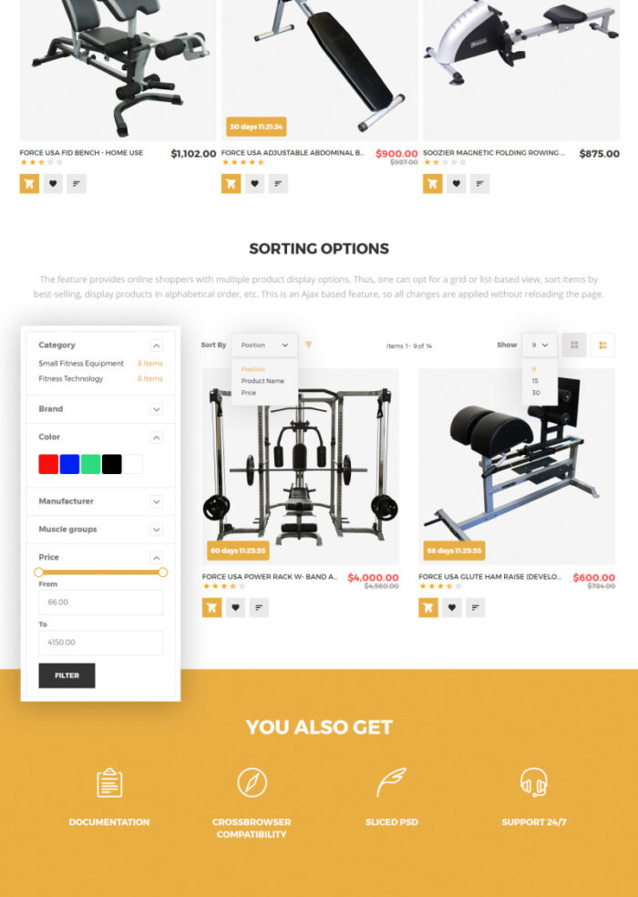 BuzzSport - Gym Equipment Magento Theme - Features Image 7