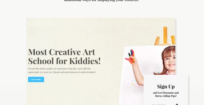 Yoozie - Children Art School WordPress theme - Features Image 10