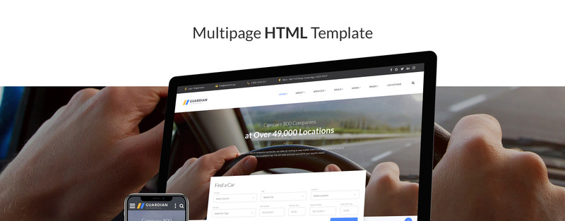 Guardian - Responsive Car Rental Company Multipage HTML Website Template - Features Image 1