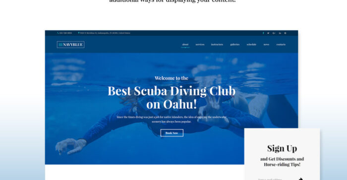 NavyBlue - Scuba Diving Club Responsive WordPress Theme - Features Image 10