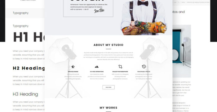 One Page Freelancer Photographer Portfolio WordPress Theme - Features Image 10