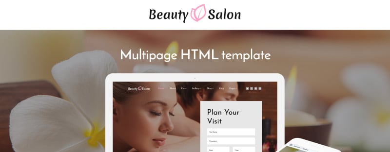 Beauty Salon Responsive Multipage Website Template - Features Image 1