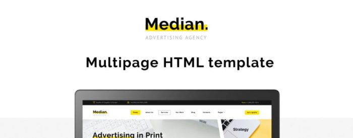 Median - Advertising Agency HTML Website Template - Features Image 1