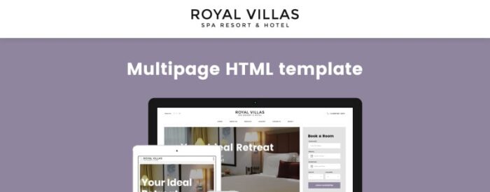 Royal Villas - Spa Resort & Hotel Responsive Multipage Website Template - Features Image 1