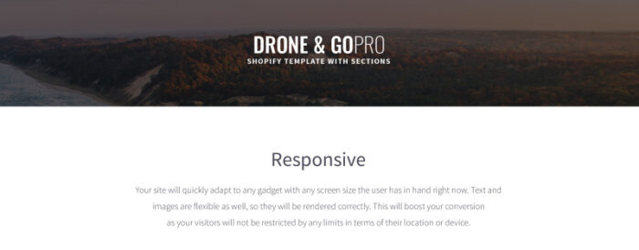 Drone Shop Shopify Theme - Features Image 1