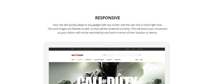 Game Portal Responsive OpenCart Template - Features Image 1