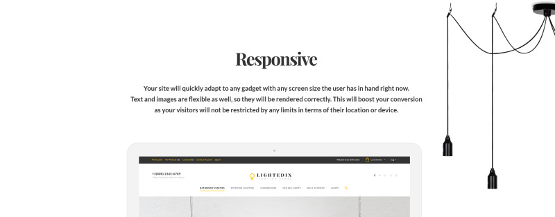 Lighting & Electricity Responsive OpenCart Template - Features Image 1