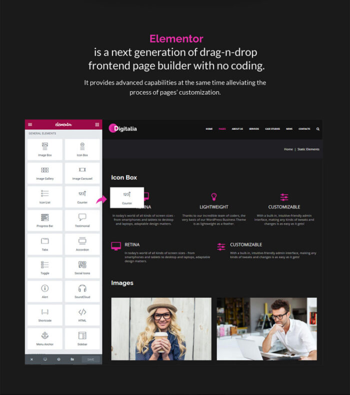 Digitalia - Digital Agency WordPress theme - Features Image 2