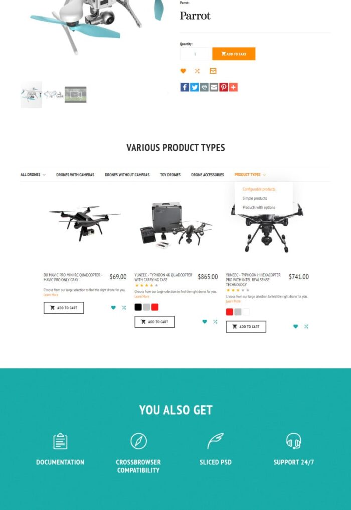 FlyCross - Drones Store Magento Theme - Features Image 8