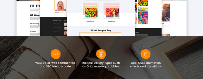 Brittany Pierce - Artist Portfolio Multipage HTML5 Website Template - Features Image 5