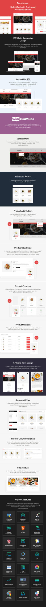 Foodvera - The Fast Food and Restaurant Store WooCommerce Theme - Features Image 1