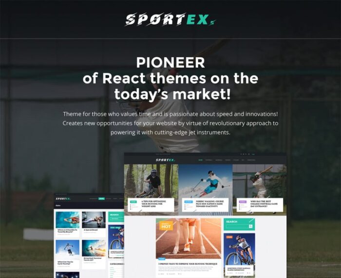 Sportex - Sports News Responsive WordPress theme - Features Image 1