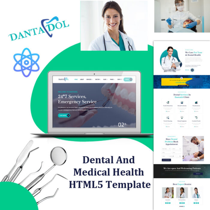 Dantadol - Dental And Medical Health React Template - Features Image 1