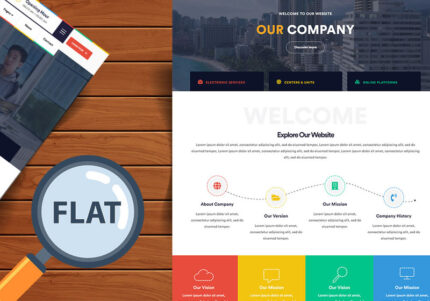 Flat Education & Formal Website Template - Features Image 1