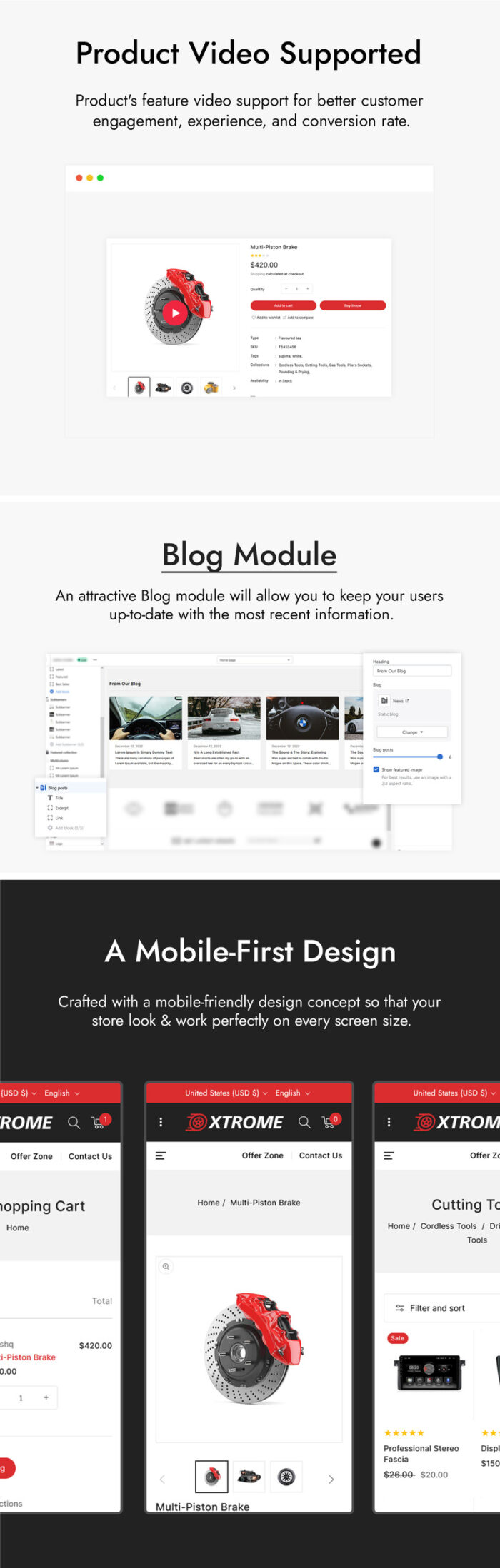 Xtrome - Auto & Spare Parts Store Shopify Theme - Features Image 3