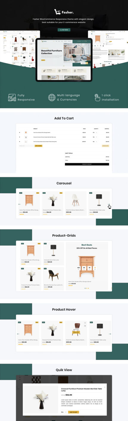 Fasher - Furniture Elementor WooCommerce Template - Features Image 1