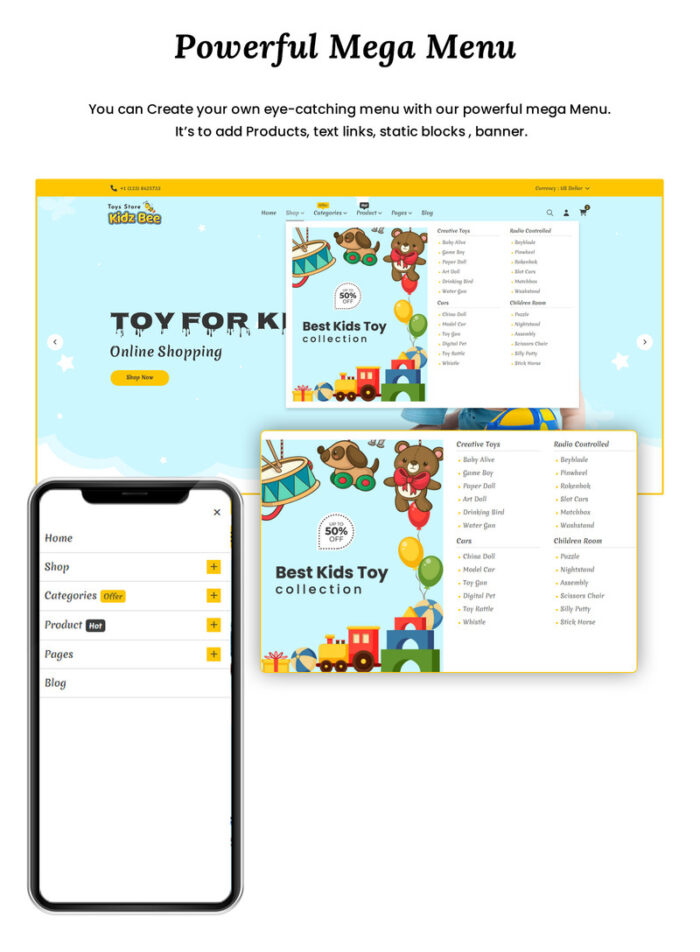 KidsBee Web - Get Playful with our Fun and Colorful HTML Web Template for Kids Toys! - Features Image 2