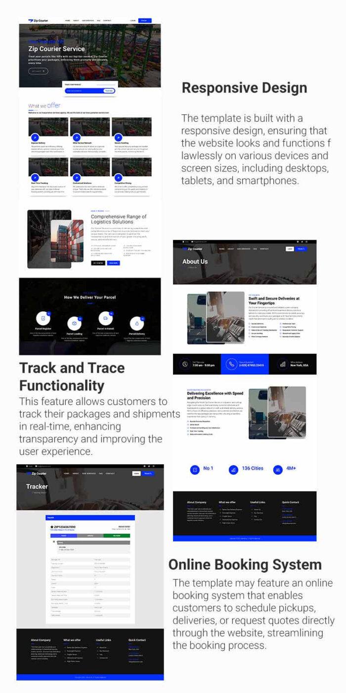Zip Courier  - Multipurpose Transportation HTML5 Template - Features Image 1