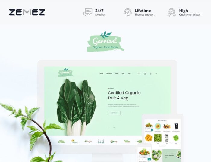 Garrient Organic Food Magento Theme - Features Image 1