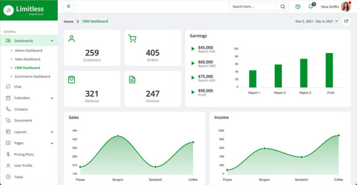 Limit Less - Bootstrap 5 Admin Dashboard Template - Features Image 2