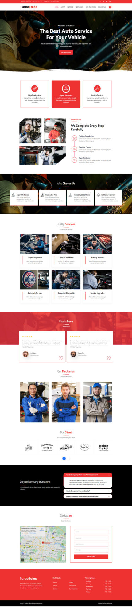 Turbotales Car Repair & Maintenance Elementor theme - Features Image 1