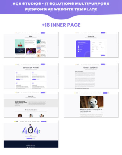 Ace Studios - Business Services Company & IT Solutions Multipurpose Responsive Website Template - Features Image 1