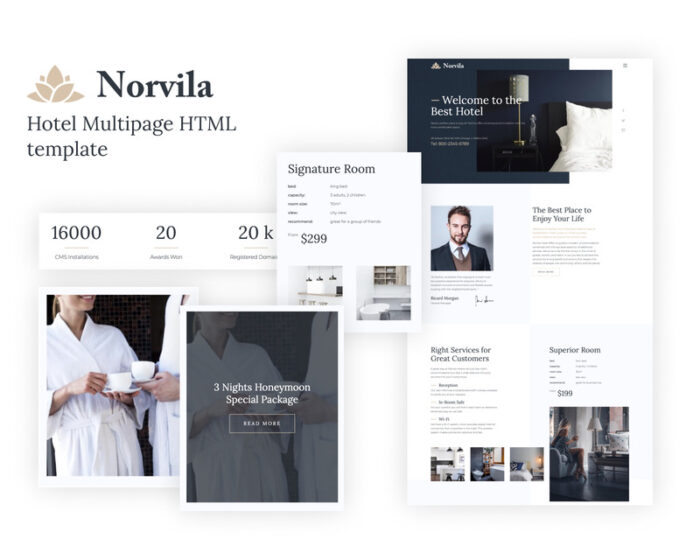 Norvila - Luxury Hotel HTML5 Website Template - Features Image 1