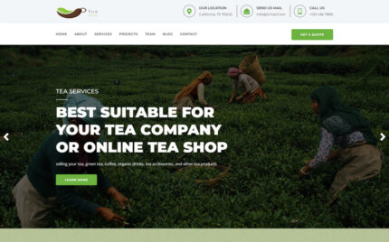 Tea Shop  Landing Page Template - Features Image 1