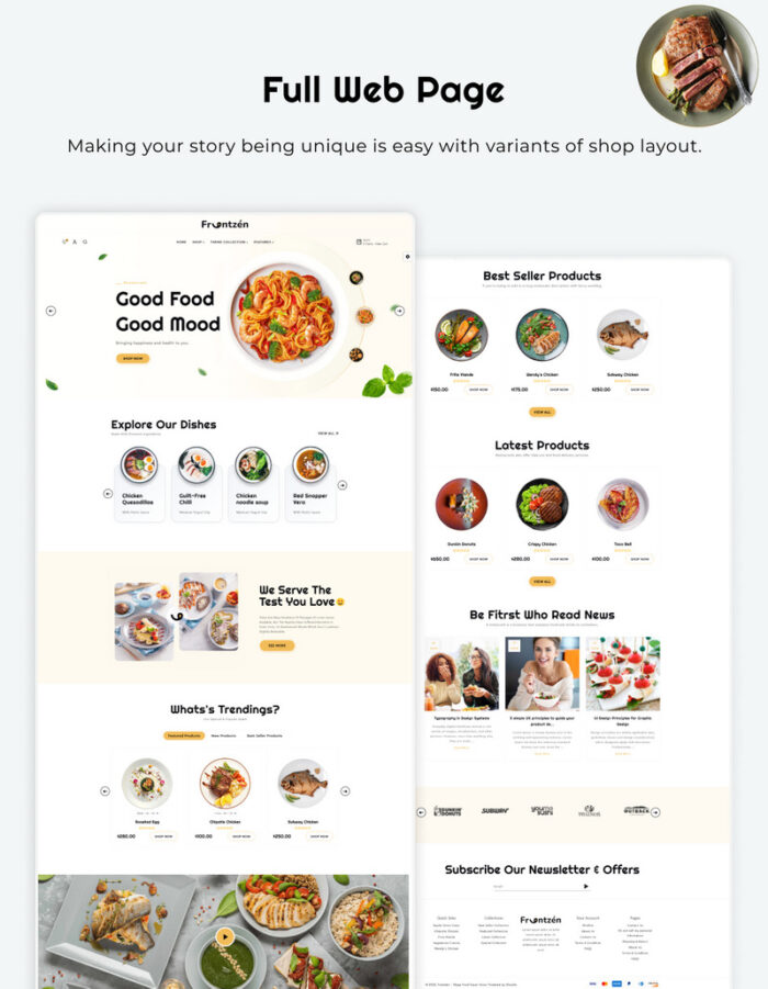 Frantzen Mega Rich Food Restaurant Shopify 2.0 Responsive Template - Features Image 4