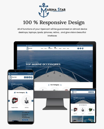 Marina Star - Premium OpenCart Template for Maritime Accessories and Water Sports Gear - Features Image 1