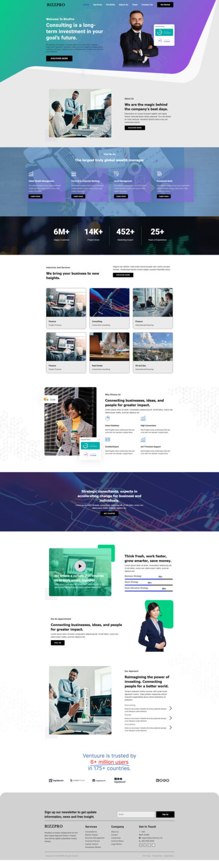 Bizzpro Business Consulting Wordpress Theme - Features Image 1