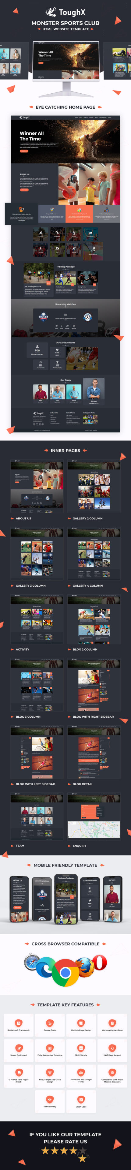 ToughX - Monster Sports Club HTML Website Template - Features Image 1