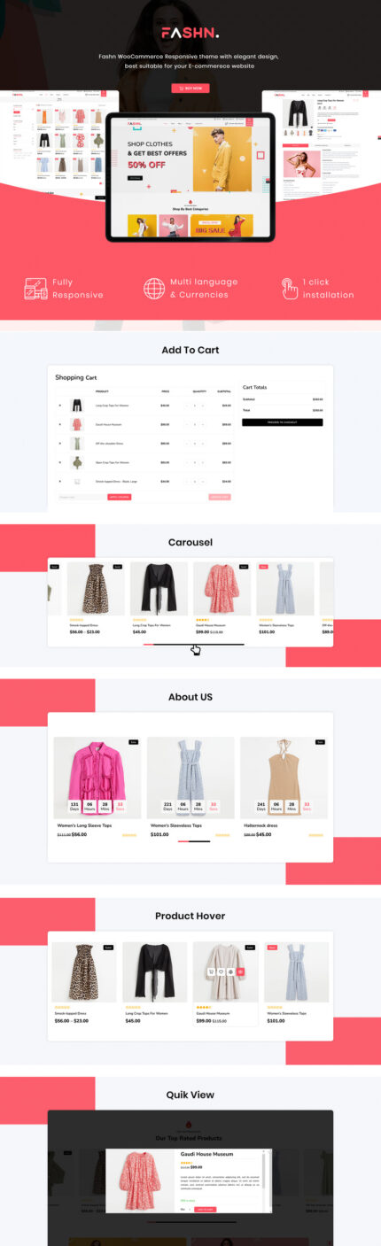 Fashn - Modern & Minimal Fashion WooCommerce Template - Features Image 1