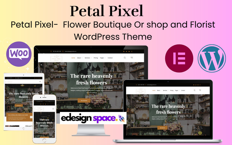 Petal Pixel - Flower Boutique or shop and florist elementor WordPress theme - Features Image 1