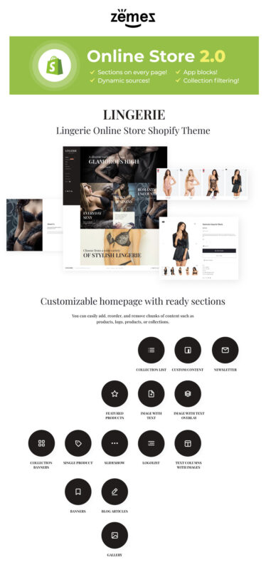 Lingerie Responsive Shopify Theme for Underwear - Features Image 1