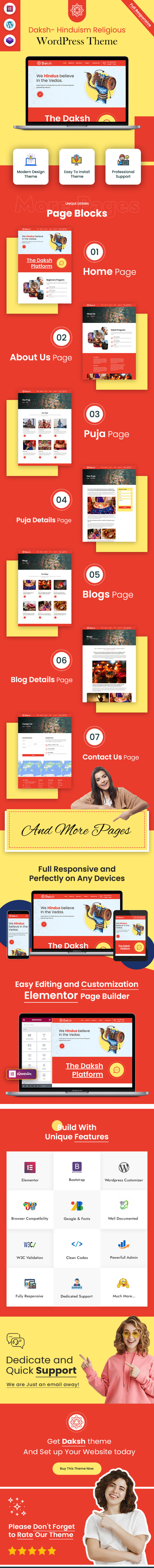 Daksh - Hinduism Religious Wordpress Theme - Features Image 1