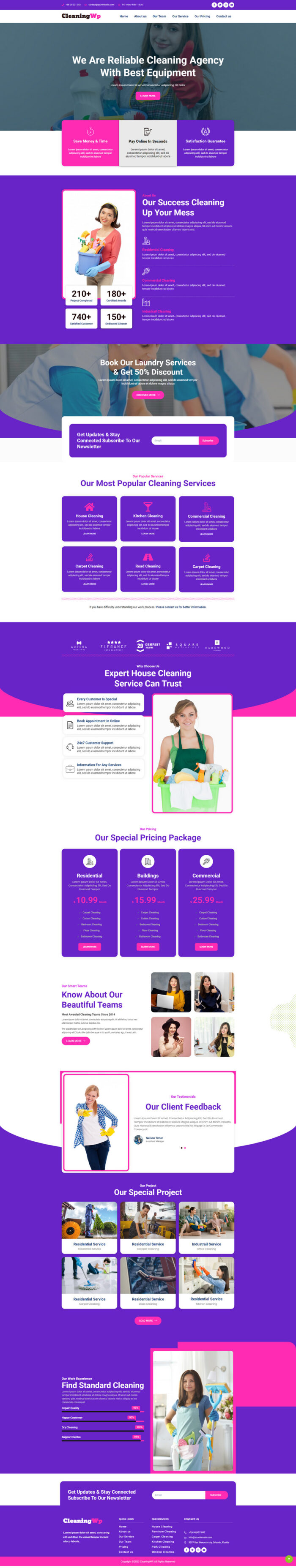 CleaningWp Cleaning And Cleaner Service Wordpress Theme - Features Image 1