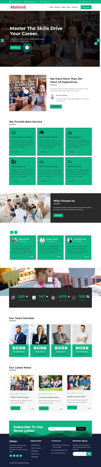 Edutep -  Kingdergarden School and University WordPress theme - Features Image 1