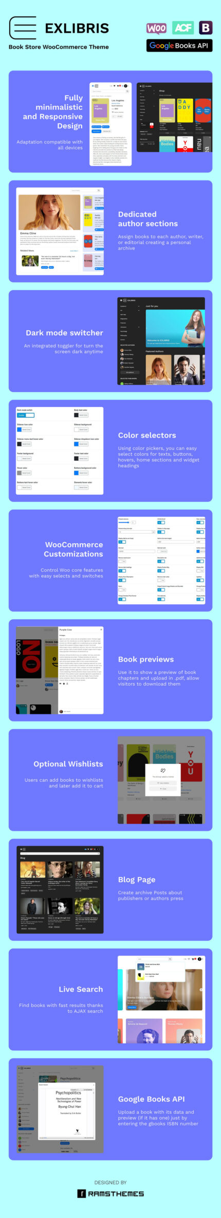 EXLIBRIS - Book Store WooCommerce Theme - Features Image 1