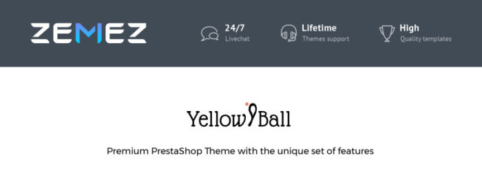 YellowBall - Tennis Store PrestaShop Theme - Features Image 1