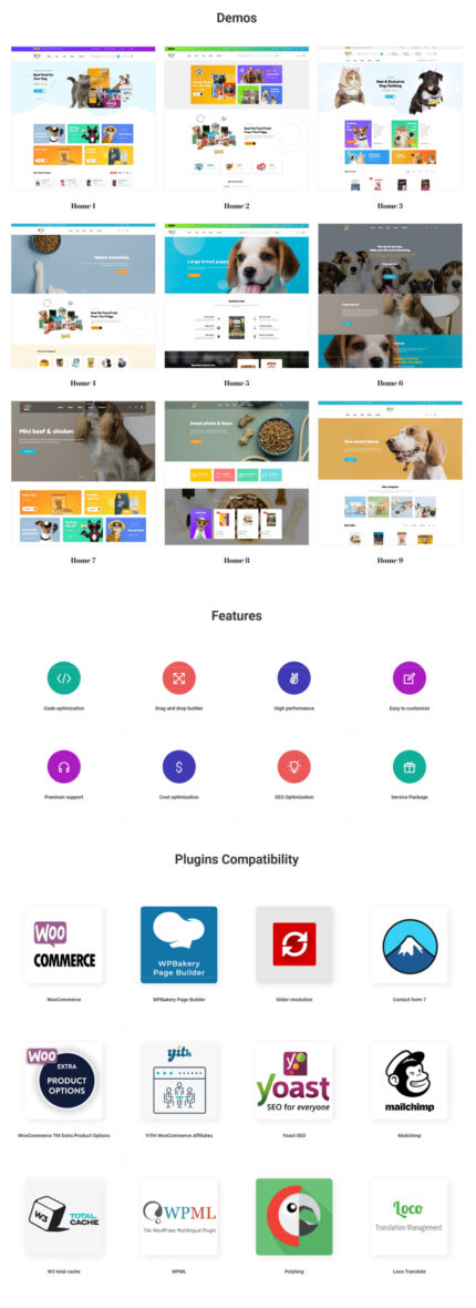 Petgy – Pet Shops & Services Elementor WordPress Theme - Features Image 1