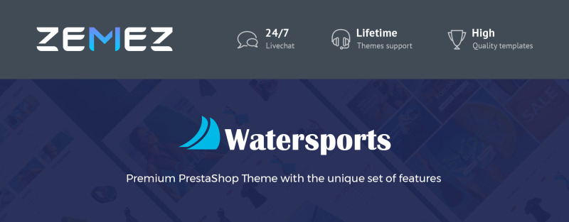 Watersports - Diving Store PrestaShop Theme - Features Image 1